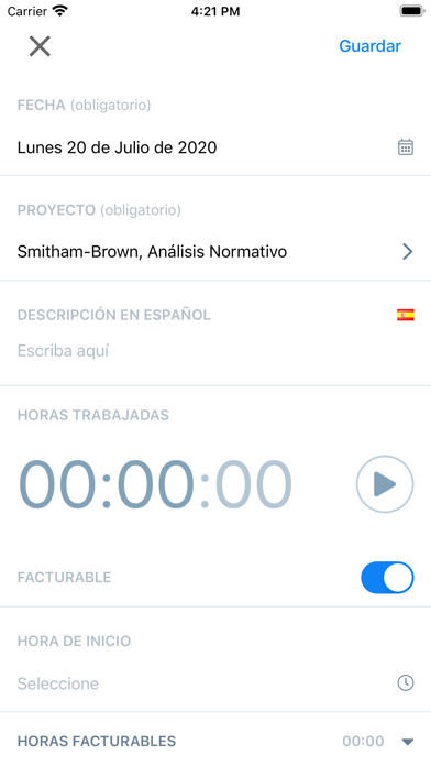 TimeBilling - Time Tracking Screenshot