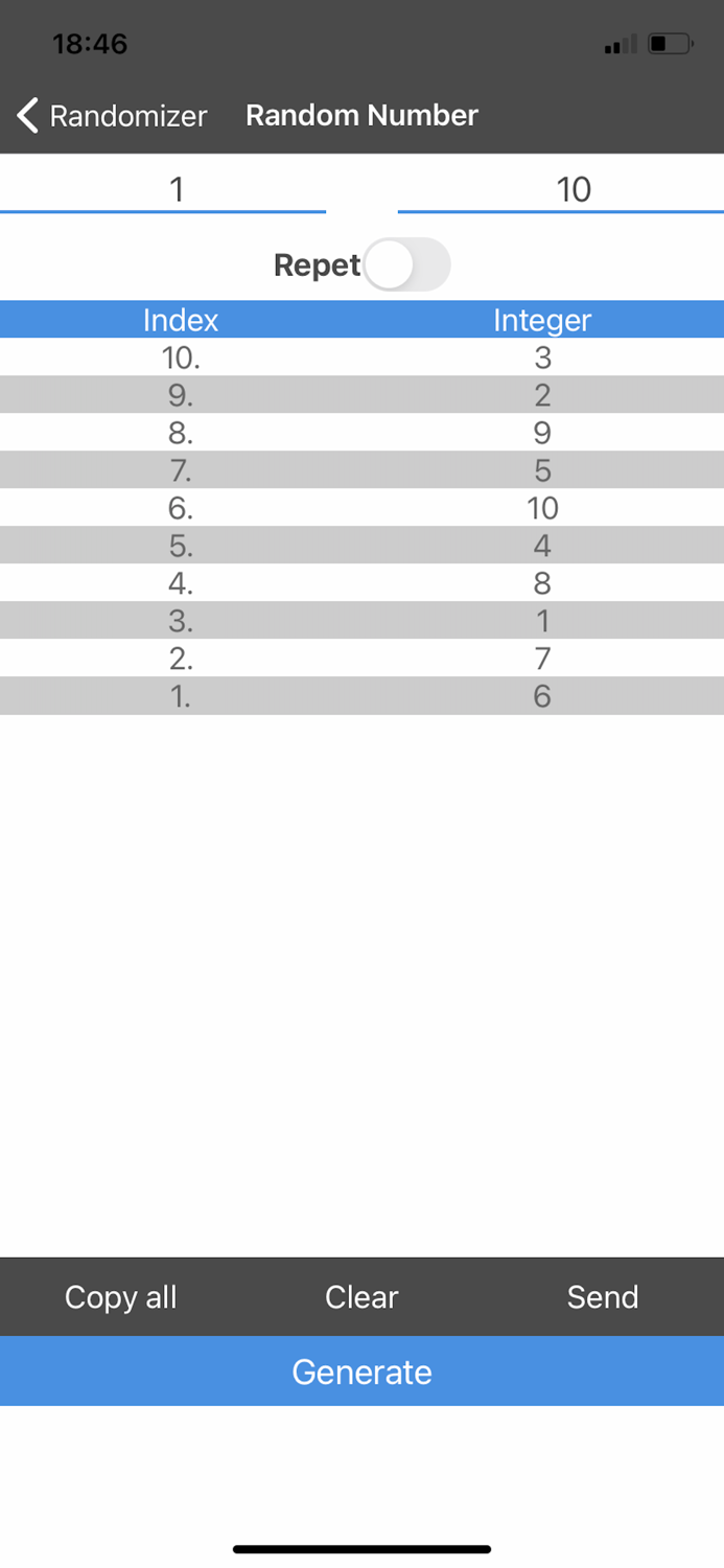 Randomizer - Number Generator