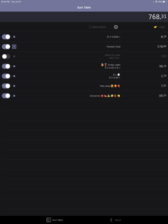 Screenshot #4 pour Easy Sum | Shopping List