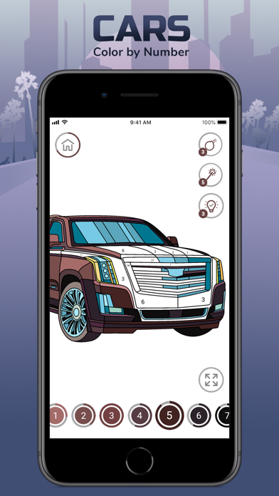 Screenshot #1 pour Cars Color By Number