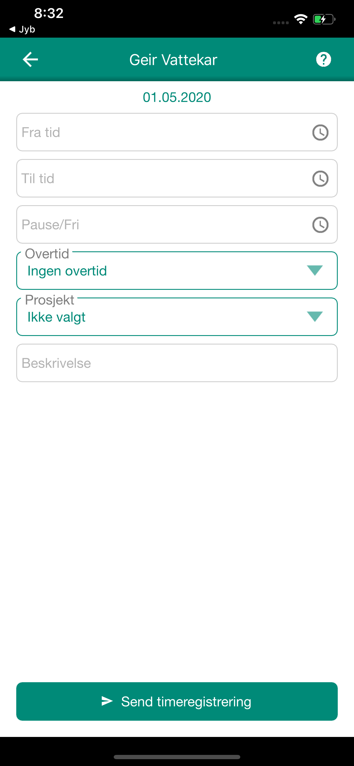 Timeregistrering