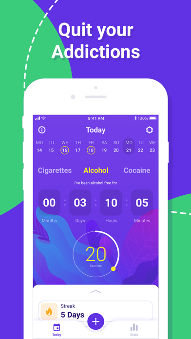 Screenshot #1 pour Sobriety Tracker Counter App