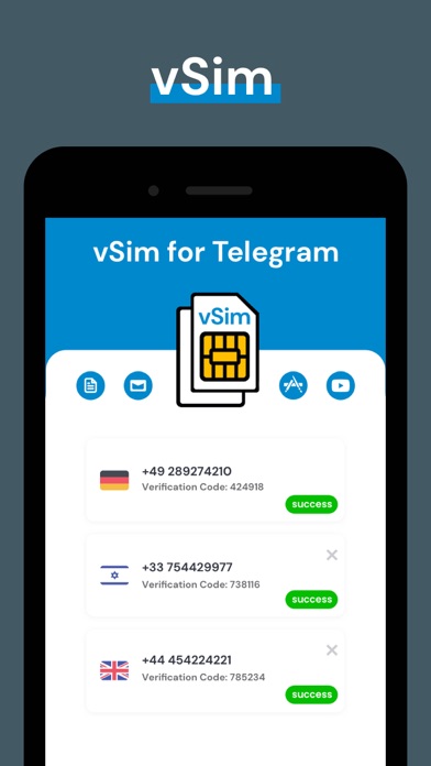 Telegram Virtual Phone Number Screenshot