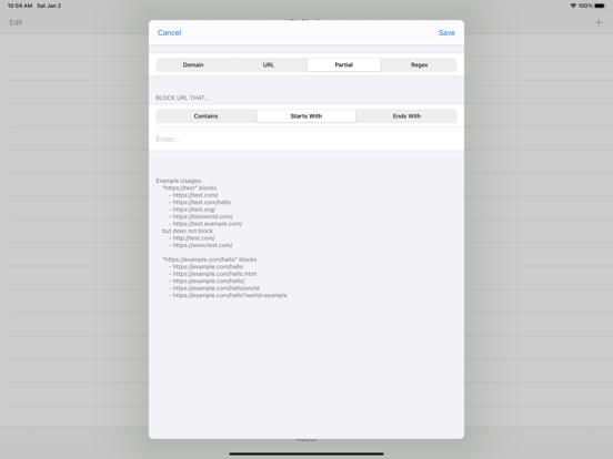 Domain & URL Blocker iPad screenshot 5 - Utilities app