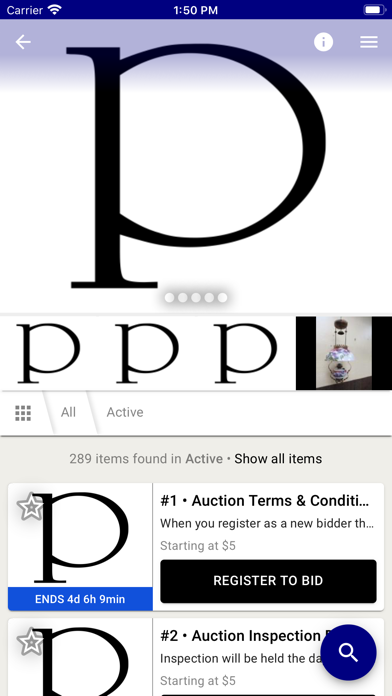 Paul Auction Screenshot