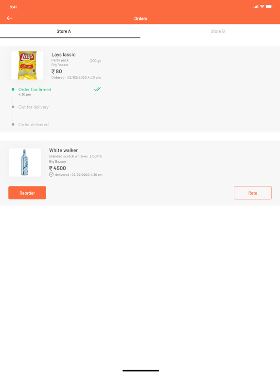 Multi Store Grocery User iPad screenshot