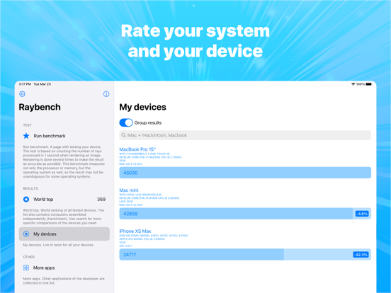 Screenshot #6 pour Raybench: OS mesure système