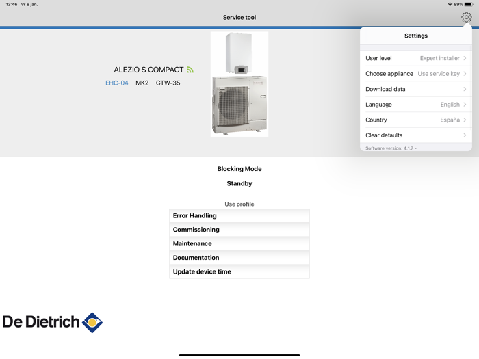 De Dietrich Service Tool