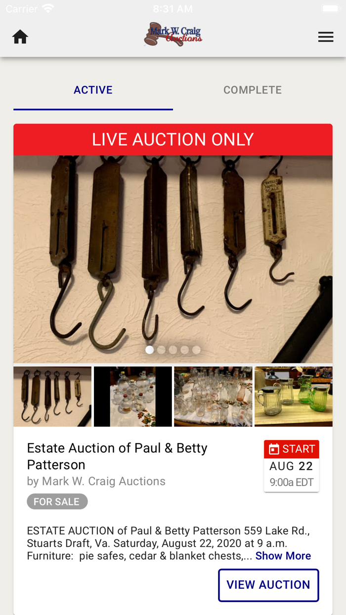 Mark Craig Auctions