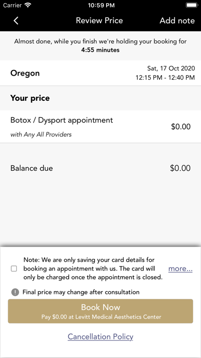 Levitt Medical Aesthetics Screenshot