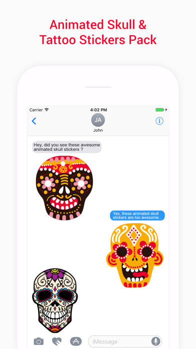 Animated Skulls&Tattoo Sticker Screenshot