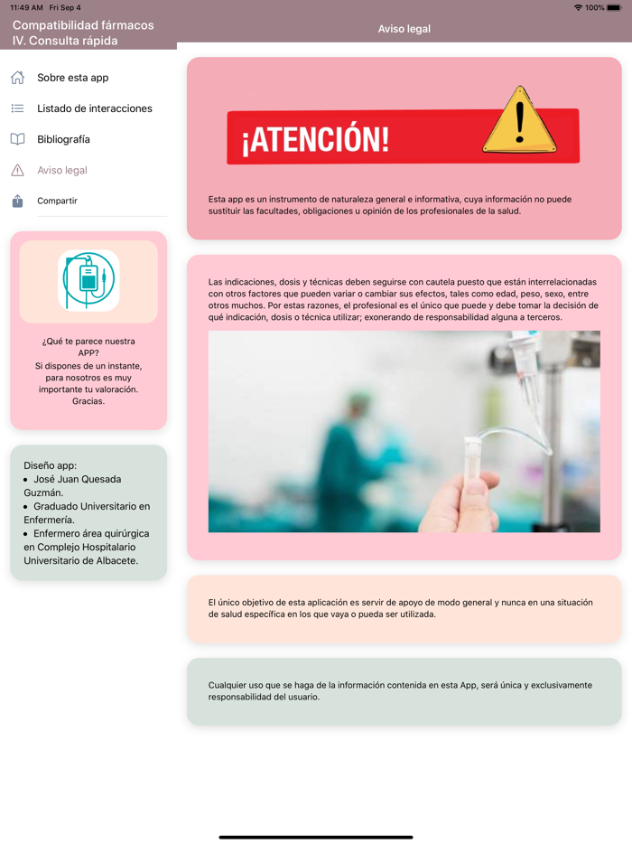 Compatibilidad fármacos IV