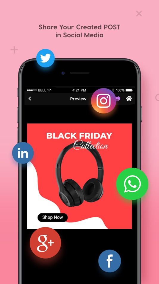 #7. Post Maker for Social Media (iOS) 由: Hiteshkumar Hihoriya