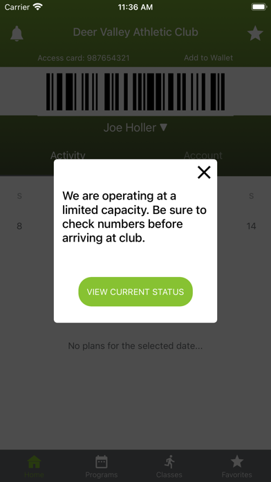 Deer Valley Athletic Club Screenshot