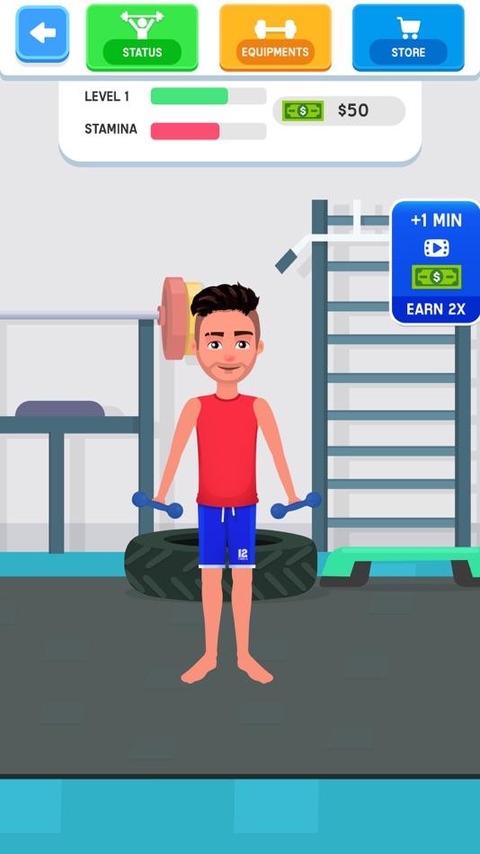 #1. Gym Workout- Tycoon Game (iOS) Podle: Payal Lakhani