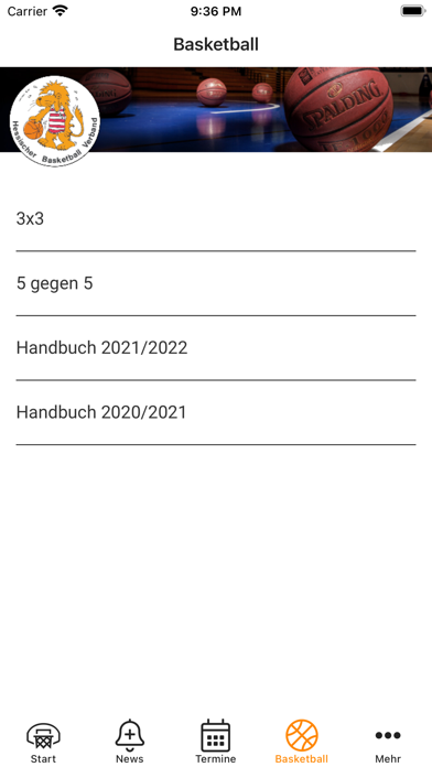 Hessischer Basketball Verband Screenshot