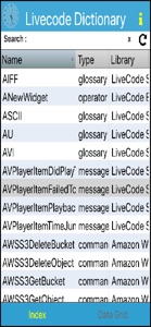 LiveCode Dictionary screenshot #1 for iPhone