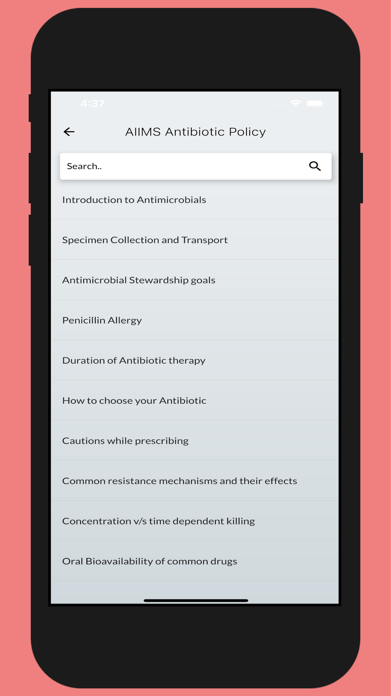 AIIMS Antibiotic Policy Screenshot