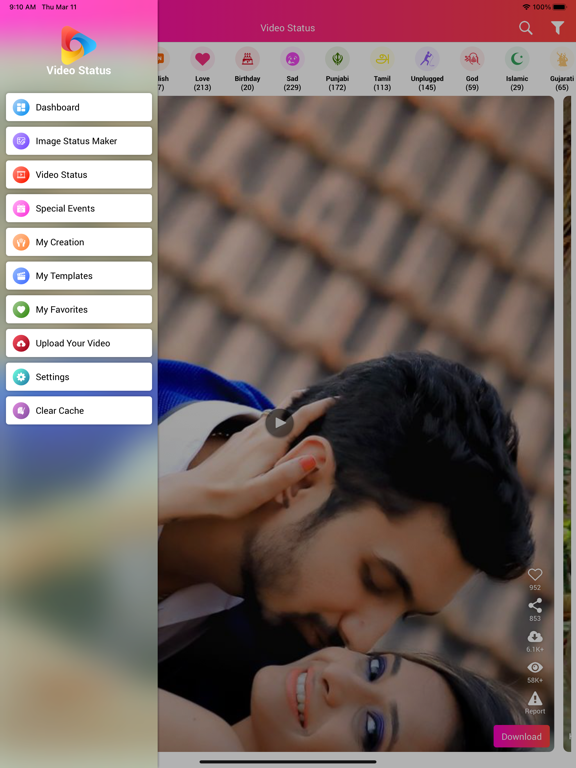 Screenshot #4 pour Status download app
