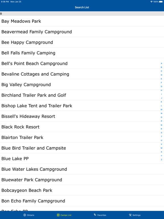 Screenshot #5 pour Ontario – Camping & RV spots