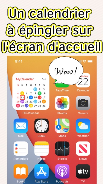 Screenshot #1 pour Widget Calendrier - HomeScreen