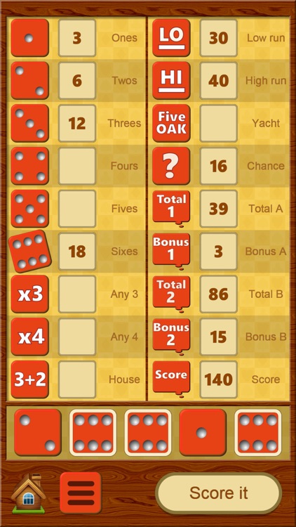 FiveOAK, yatzy dice game screenshot-0