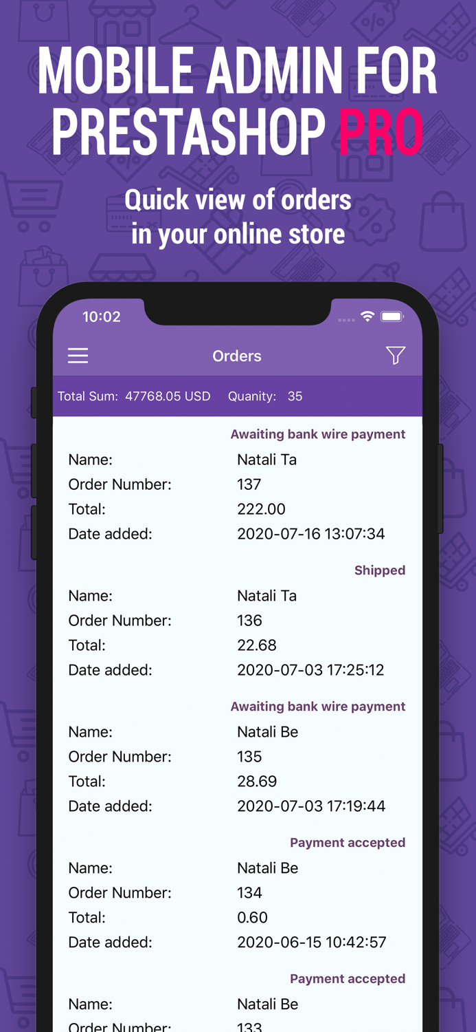 PrestaShop Mobile Admin PRO