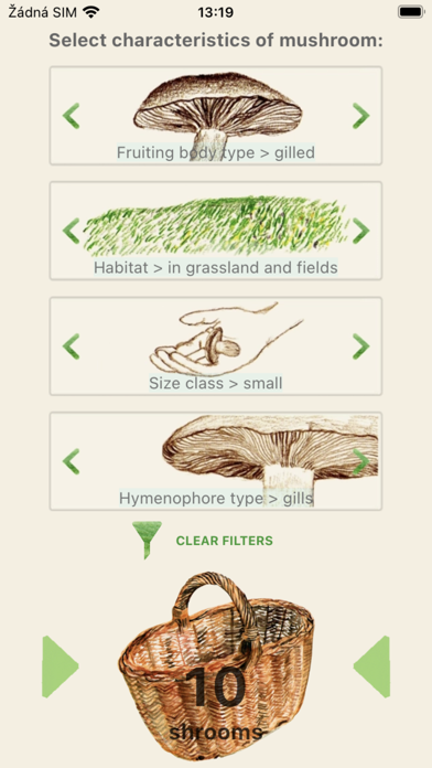 Mushrooms app Screenshot