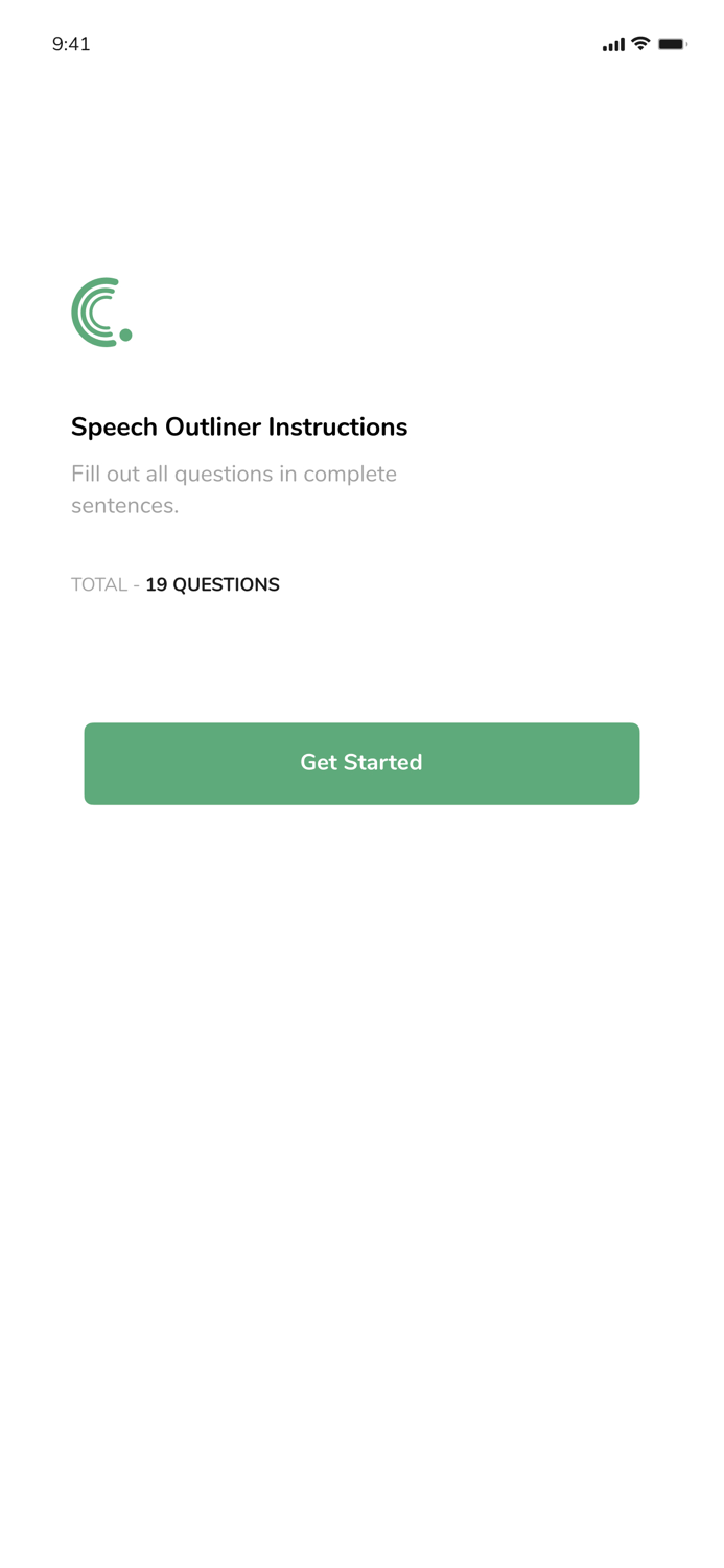 College Speech Outliner App