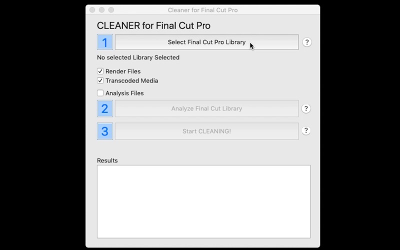 Screenshot #1 pour Cleaner for Final Cut Pro