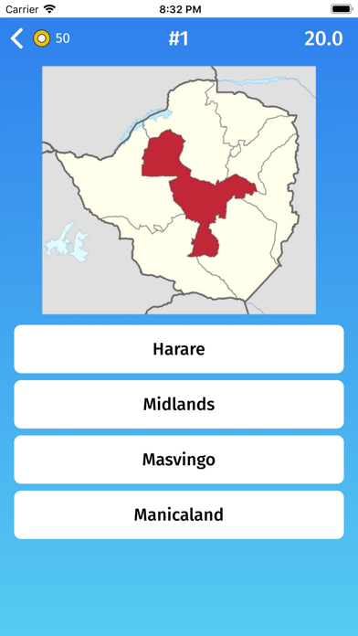 Zimbabwe: Provinces Quiz Game Screenshot