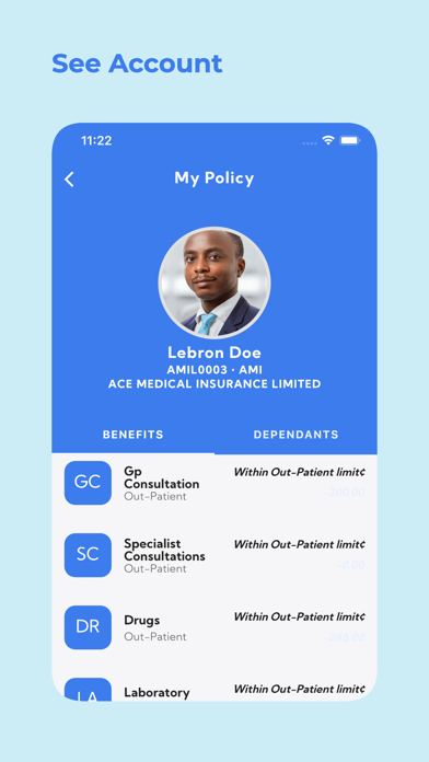 Ace Medical Insurance App Screenshot