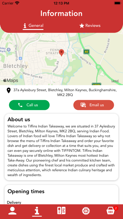 Tiffins Indian Takeaway Screenshot