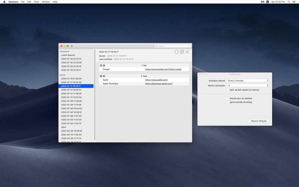 #1. Sessions for Safari (macOS) 由: 宇英 江