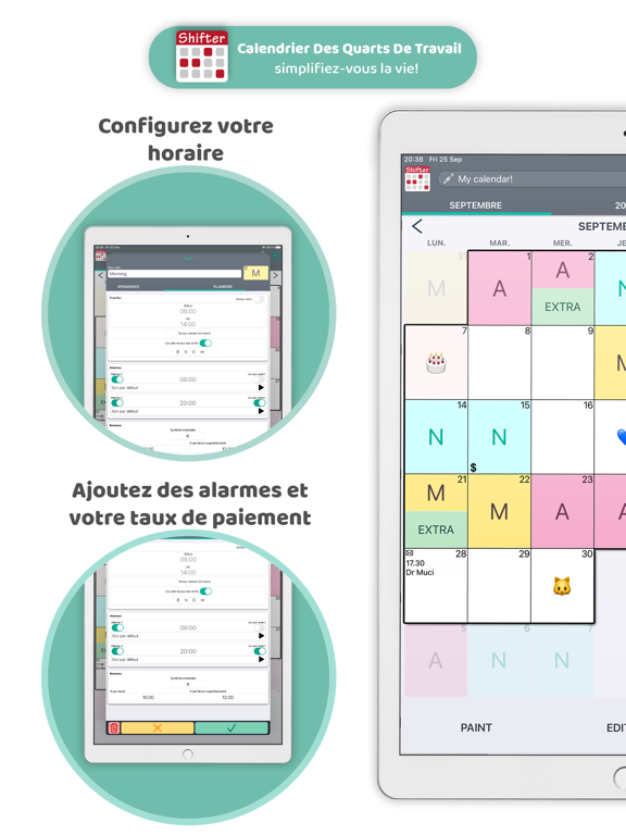 Screenshot #6 pour Calendrier De Quart De Travail