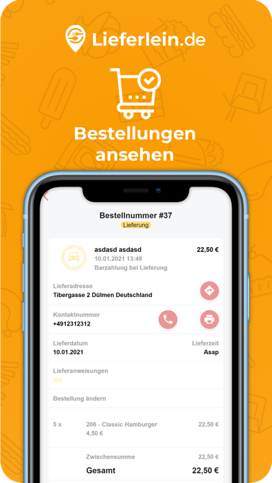 Lieferlein.de - Restaurant Screenshot