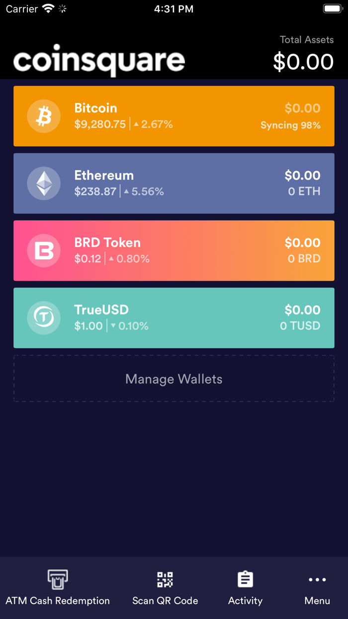 Coinsquare Networks Wallet
