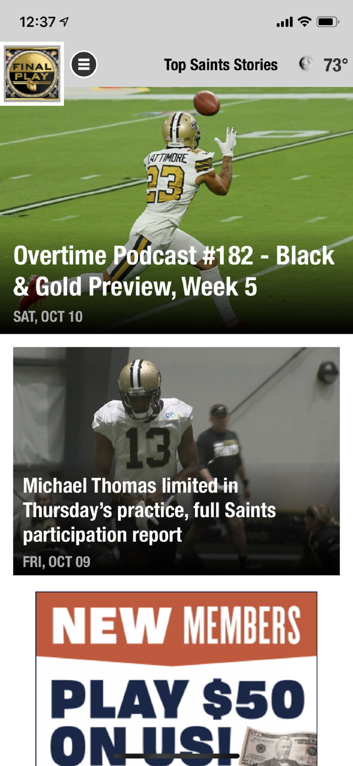 Final Play Saints News