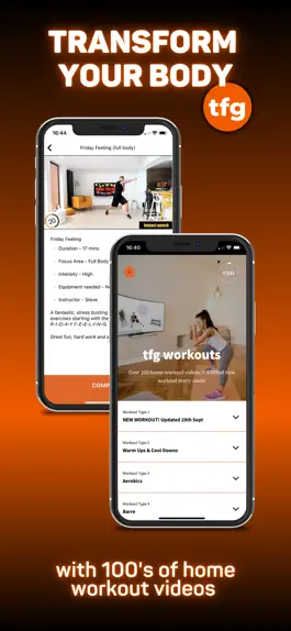 Game screenshot TFG: Home workouts and recipes apk