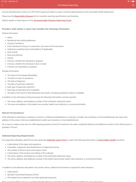 AZ Infectious Disease Resource iPad screenshot 7 - Medical app
