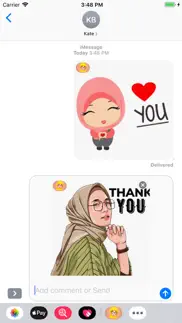 hijab girl stickers iphone screenshot 2