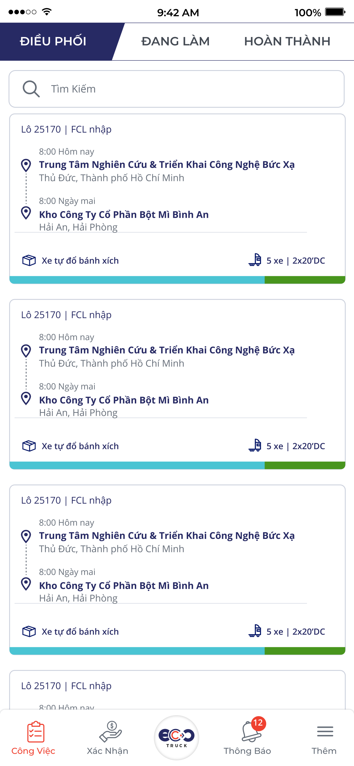 EcoTruck Chủ Hàng