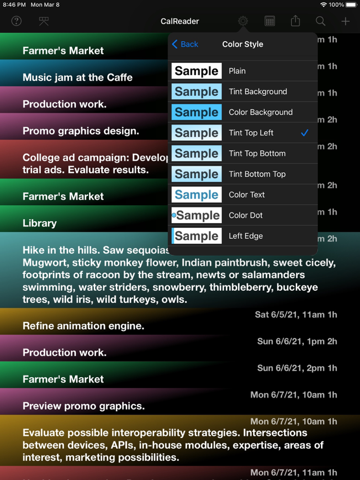 CalReader - Calender logs