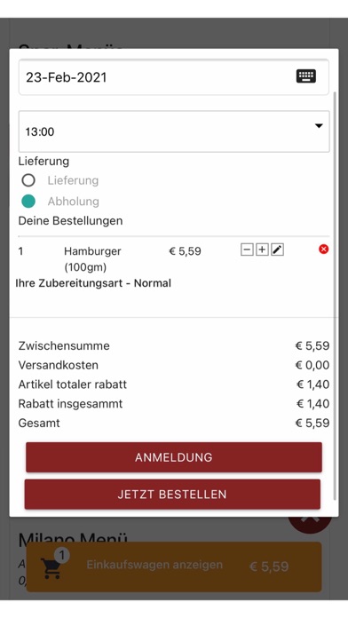 Pizzeria Milano Hürth Screenshot