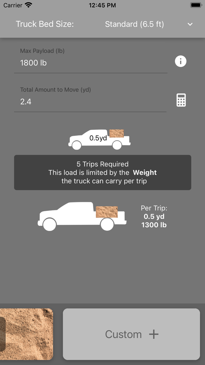 Payload Truck Load Calculator