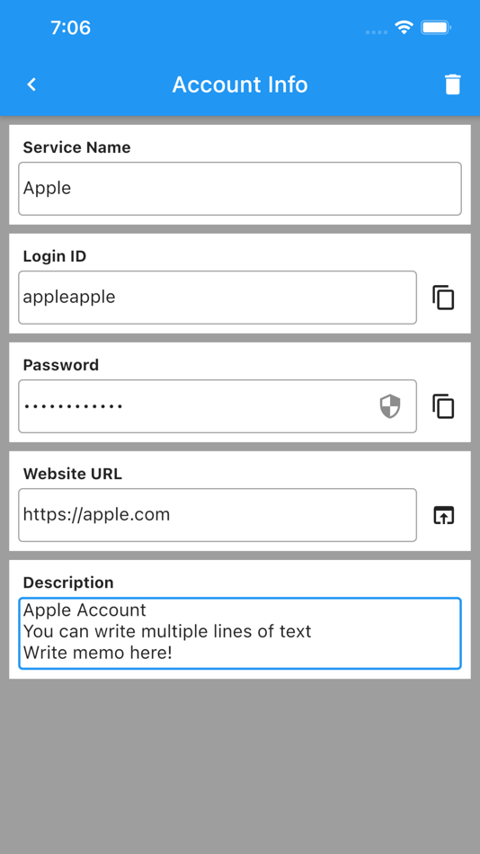 #3. Simple Password Reminder (iOS) Podle: Masaki Kanno