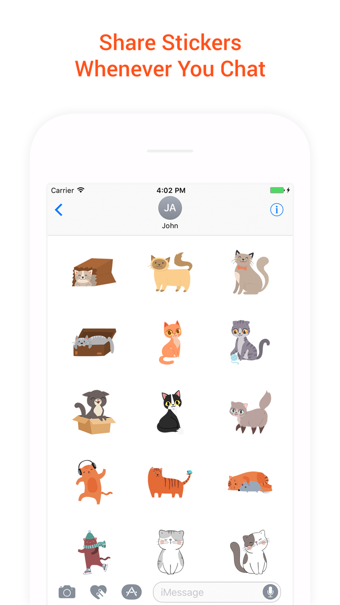 Animated Chubby Cat Stickers