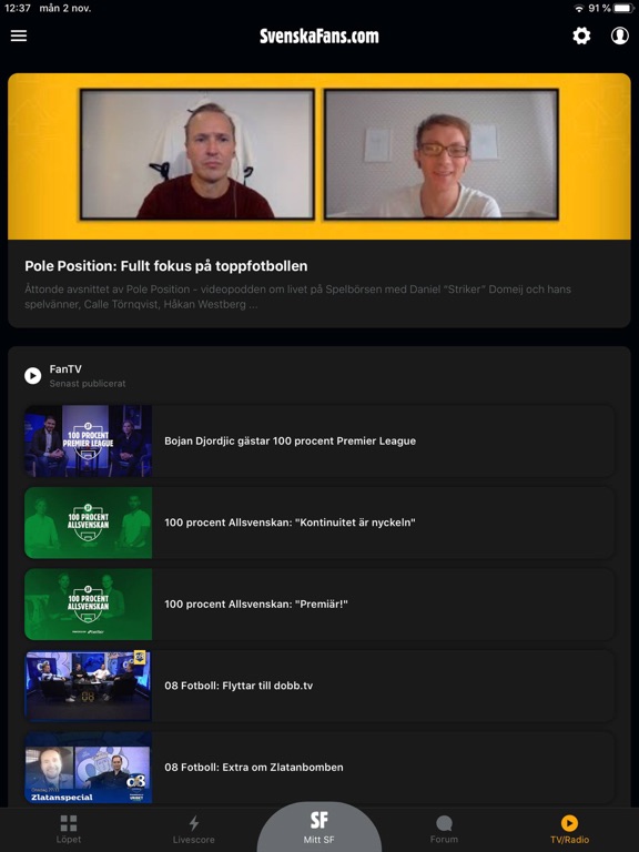 SvenskaFans iPad screenshot 5 - Sports app