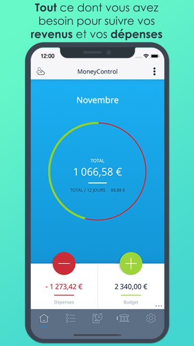 Screenshot #1 pour MoneyControl revenus et dépens