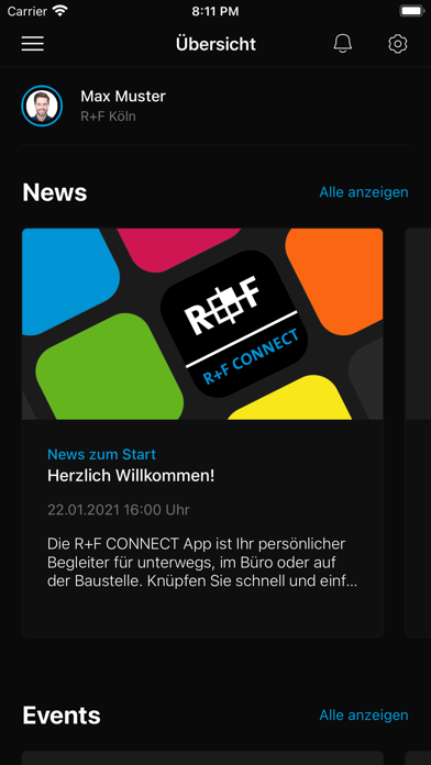 R+F CONNECT Screenshot